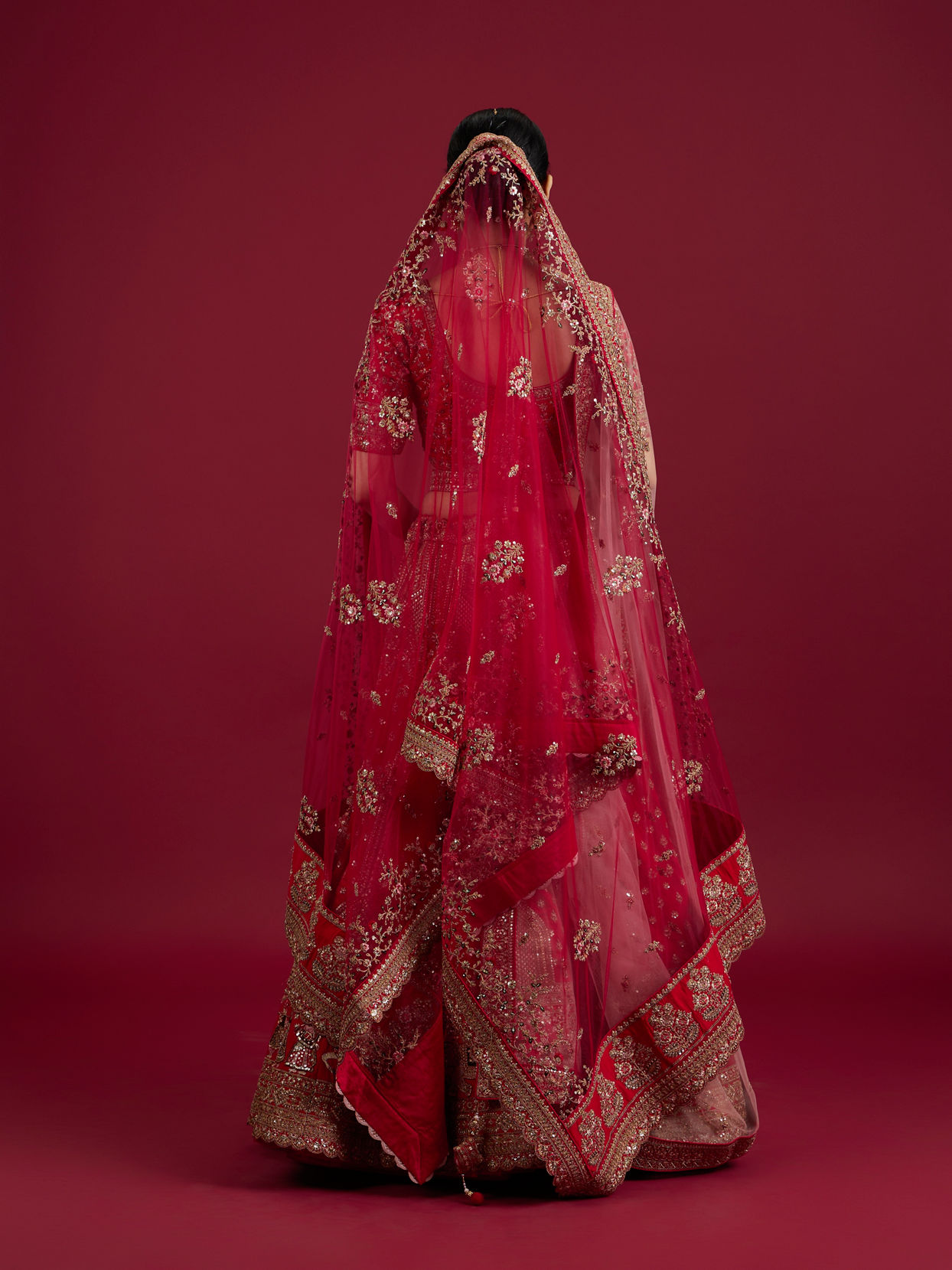 Mohey Women Radiant Rani Pink Lehenga Ensemble