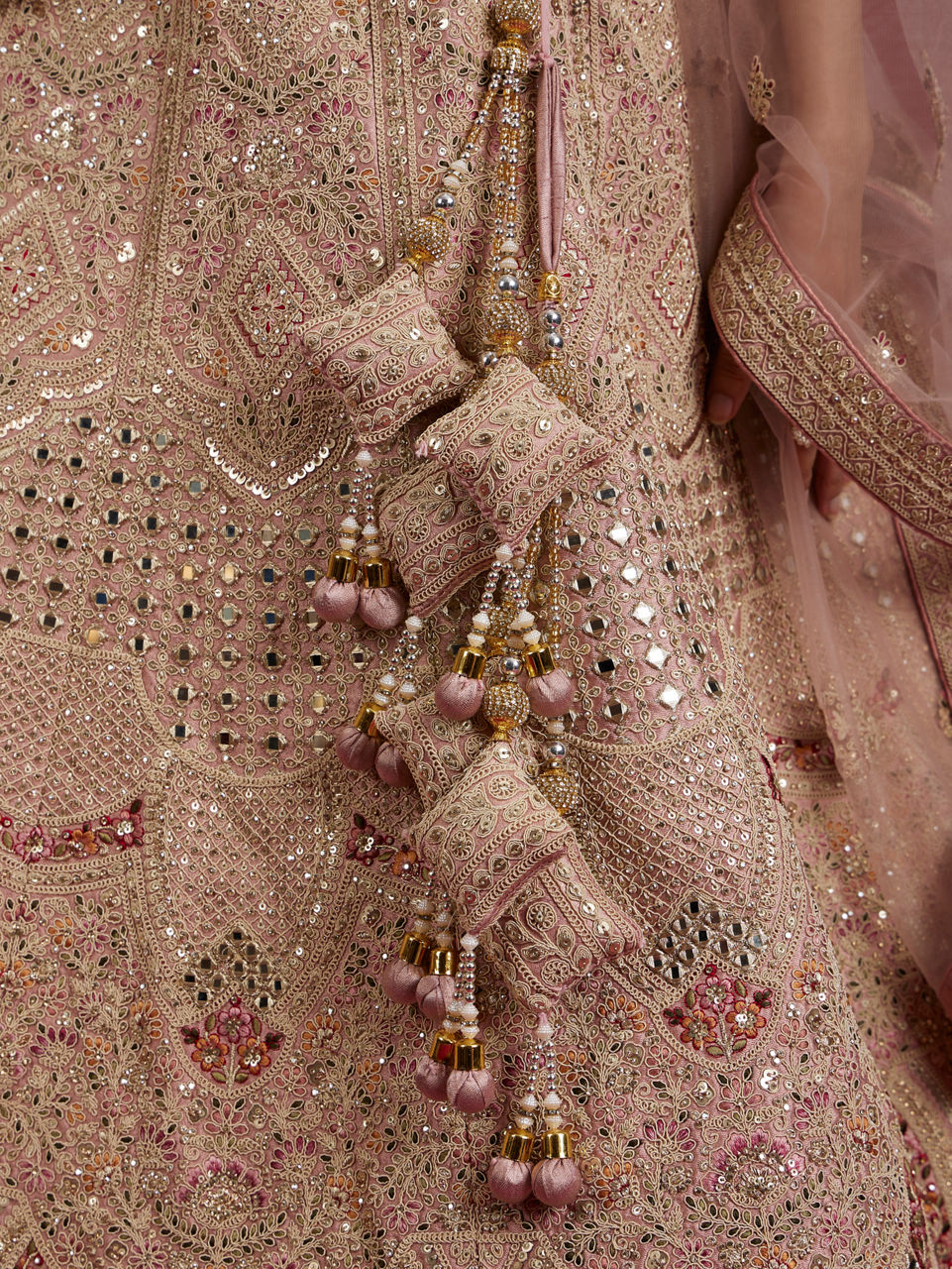 Mohey Women Pink Elegance Lehenga