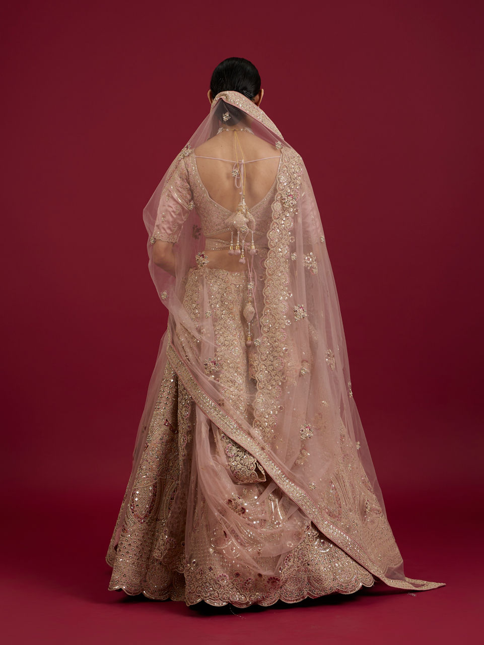 Mohey Women Pink Elegance Lehenga