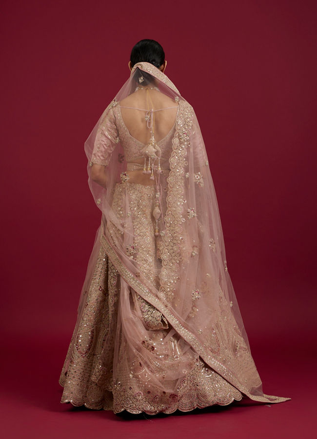 Mohey Women Pink Elegance Lehenga