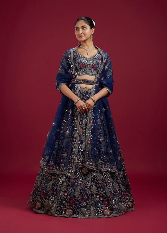 Mohey Women Azure Elegance Lehenga