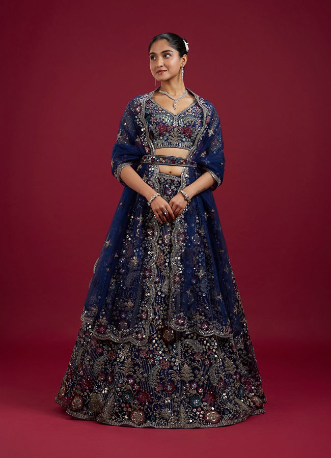 Mohey Women Azure Elegance Lehenga