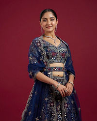 Mohey Women Azure Elegance Lehenga