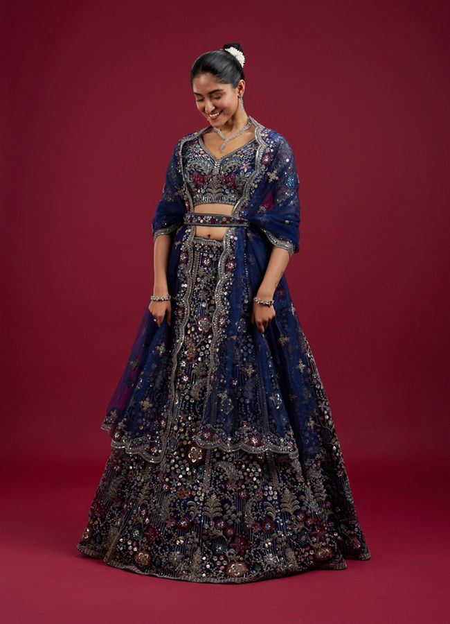 Mohey Women Azure Elegance Lehenga