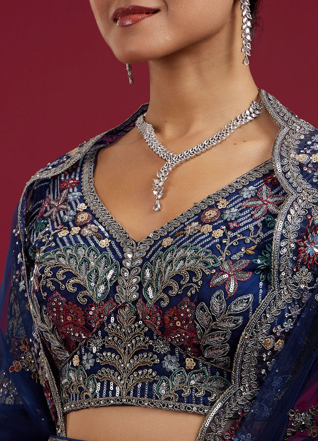 Mohey Women Azure Elegance Lehenga