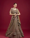 Serene Mehandi Green Festive Lehenga