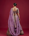 Mohey Women Radiant Purple Silk Lehenga Ensemble