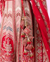 Mohey Women Radiant Red Festive Bridal Lehenga