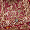 Radiant Red and Mustard Bridal Art Silk Bridal Lehenga