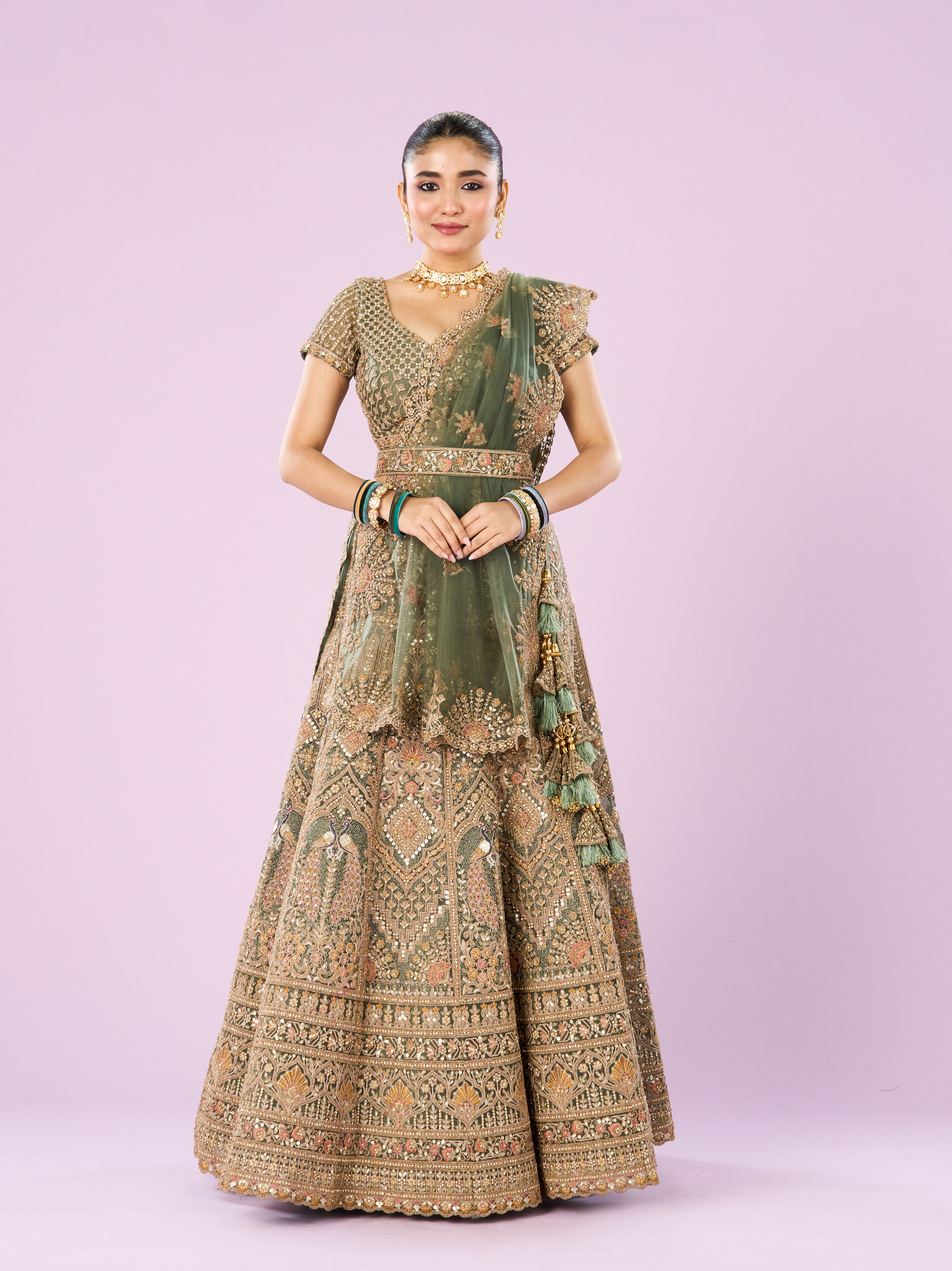Mohey Women Emerald Dreams Lehenga