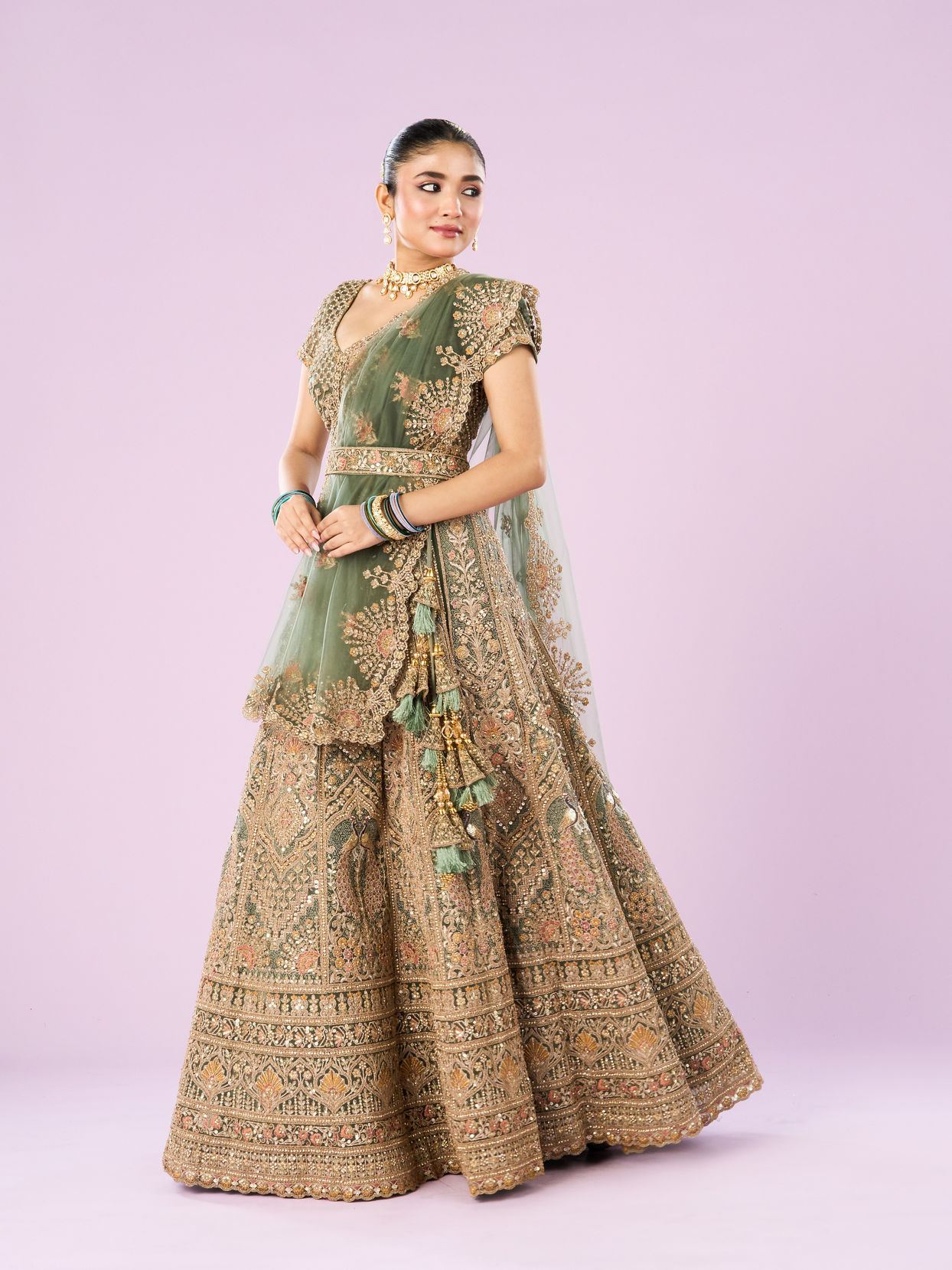 Mohey Women Emerald Dreams Lehenga
