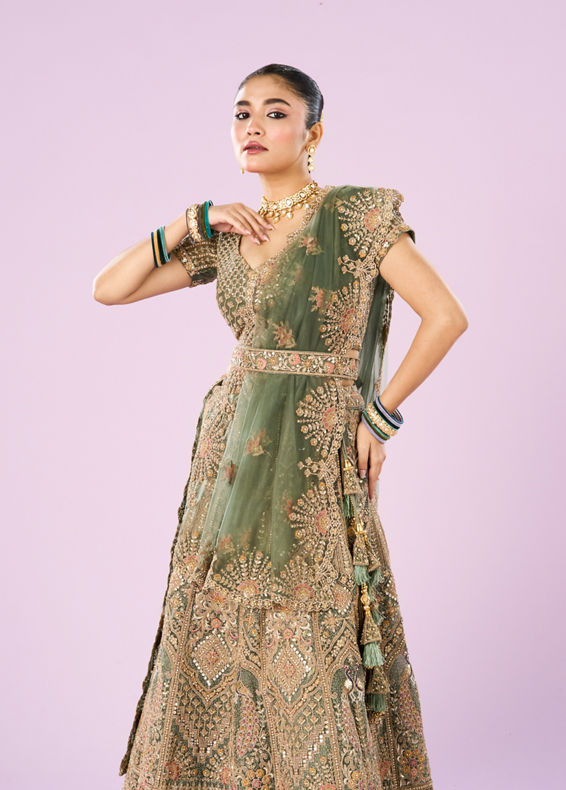 Mohey Women Emerald Dreams Lehenga