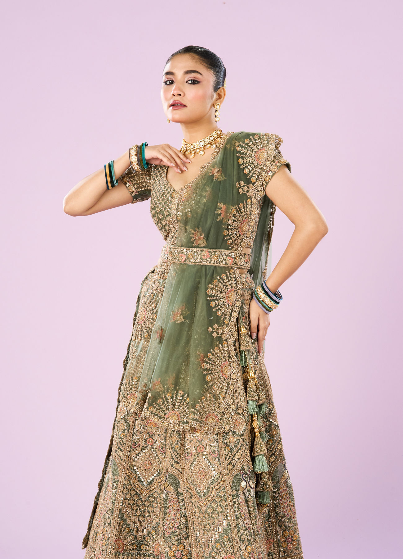 Mohey Women Emerald Dreams Lehenga