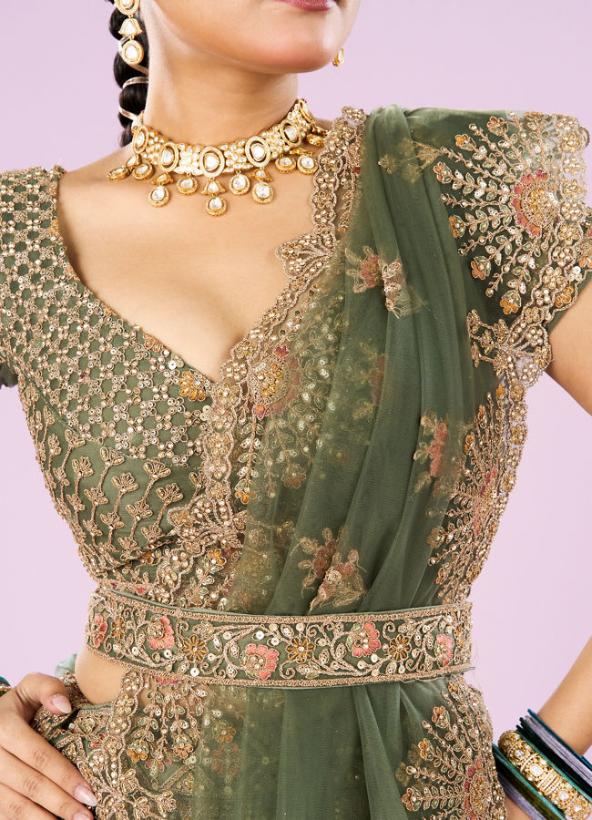 Mohey Women Emerald Dreams Lehenga