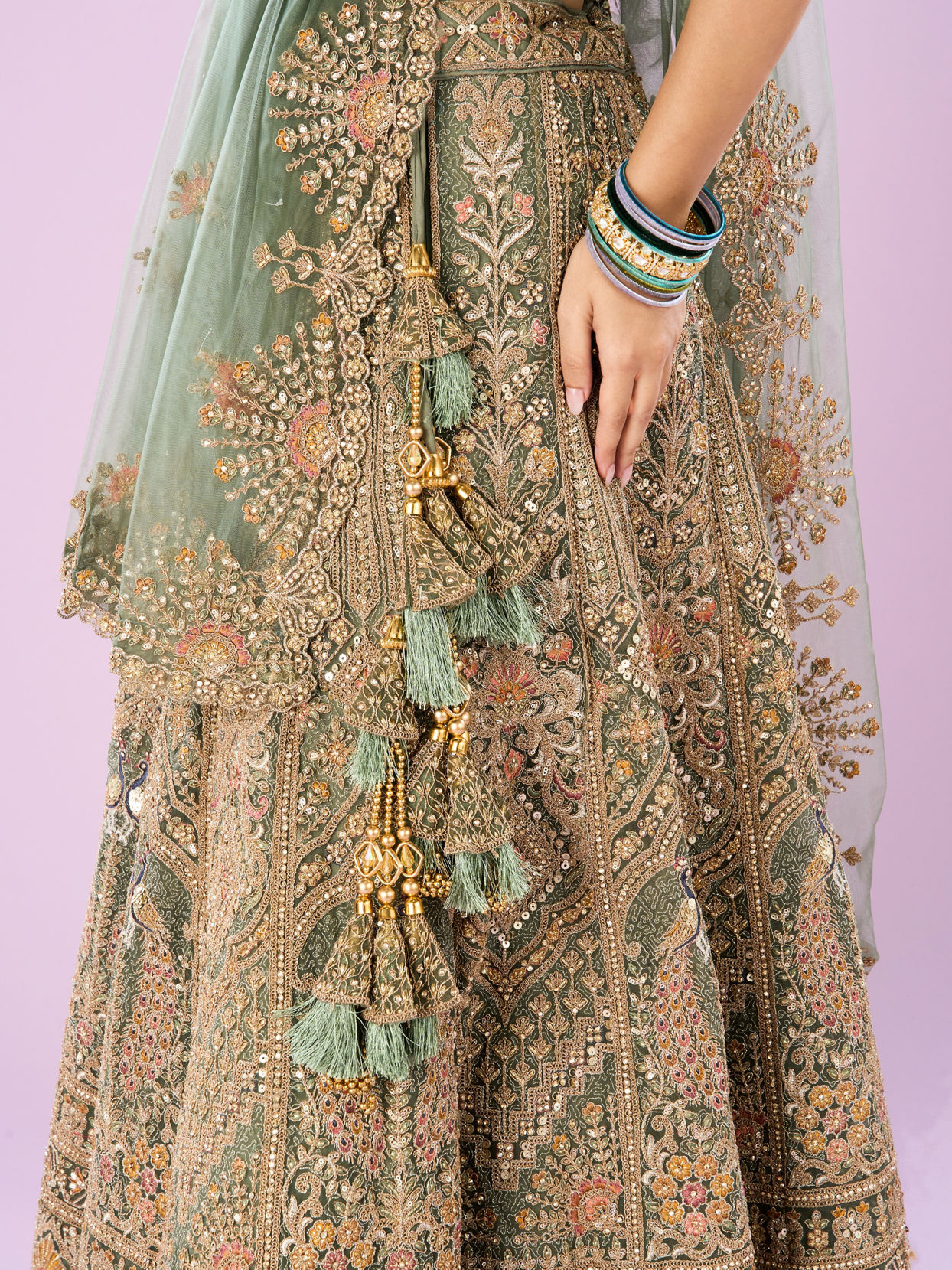 Mohey Women Emerald Dreams Lehenga
