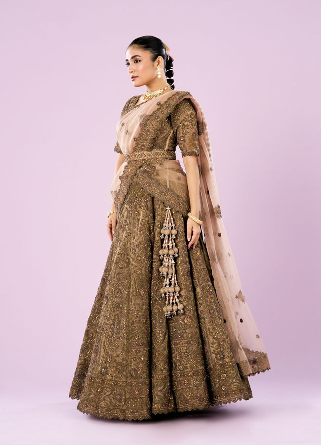 Mohey Women Exquisite Fawn Delight Lehenga