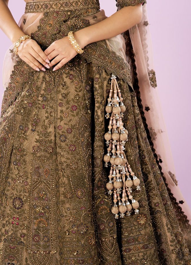 Mohey Women Exquisite Fawn Delight Lehenga
