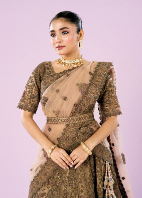 Mohey Women Exquisite Fawn Delight Lehenga