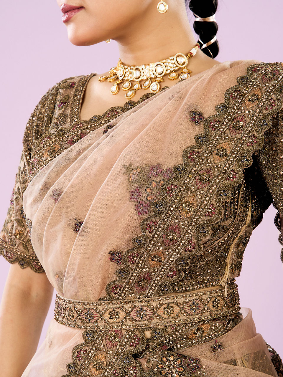 Mohey Women Exquisite Fawn Delight Lehenga