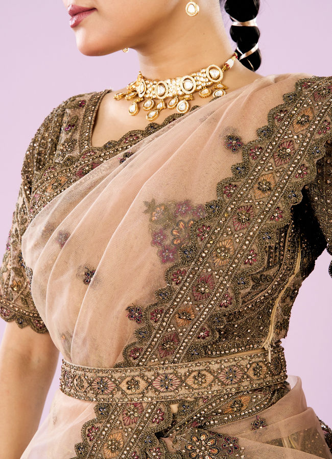 Mohey Women Exquisite Fawn Delight Lehenga