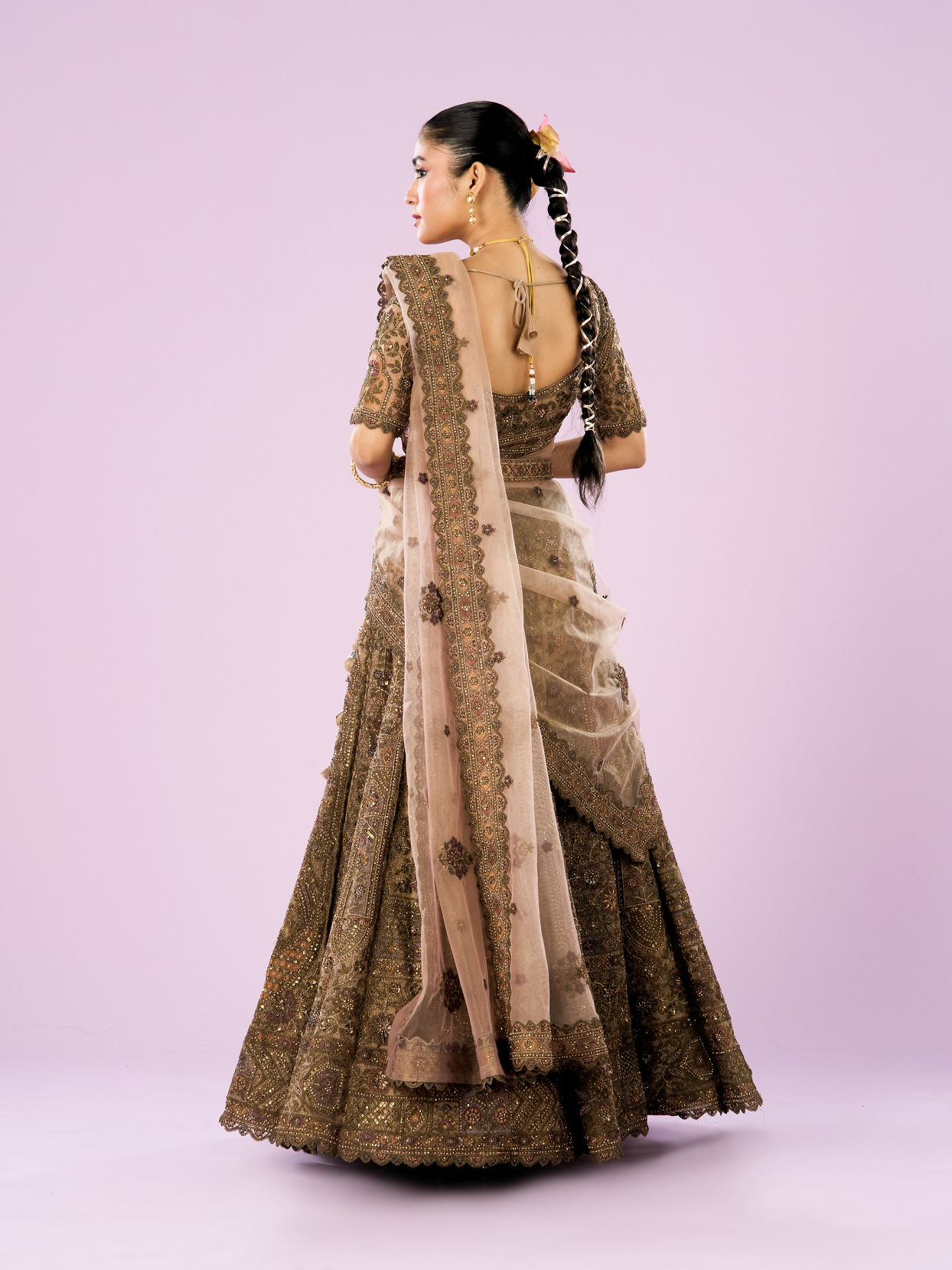 Mohey Women Exquisite Fawn Delight Lehenga