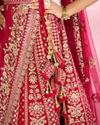 Mohey Women Enchanting Pink Velvet Lehenga Set with Dupatta