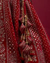 Mohey Women Enchanting Pink Velvet Lehenga Set with Dupatta