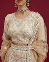Mohey Women Cream Enchantment Lehenga