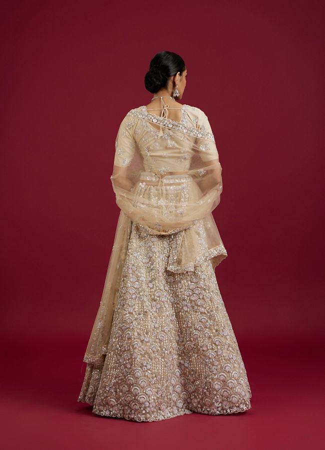Mohey Women Cream Enchantment Lehenga