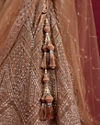 Mohey Women Fawn Net Ensemble Lehenga