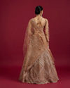 Mohey Women Fawn Net Ensemble Lehenga