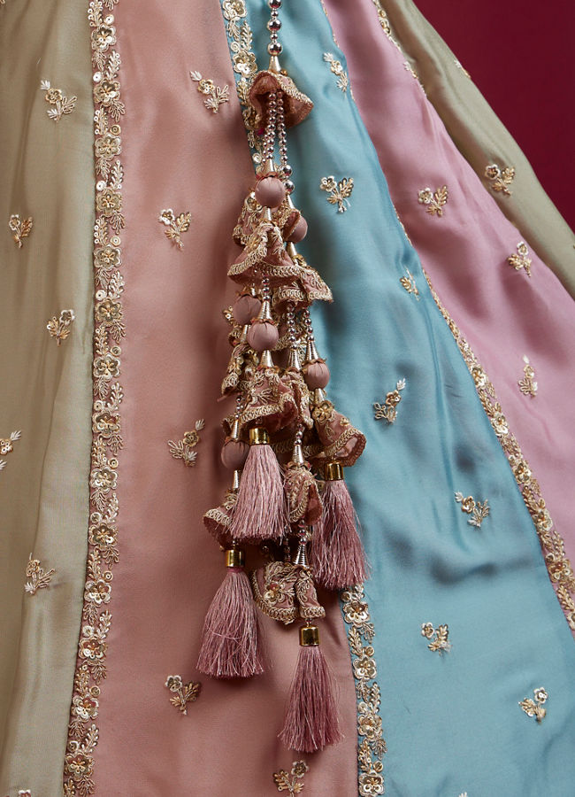 Mohey Women Dusty Pink Radiance Lehenga