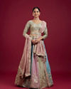 Mohey Women Dusty Pink Radiance Lehenga