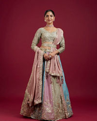 Mohey Women Dusty Pink Radiance Lehenga