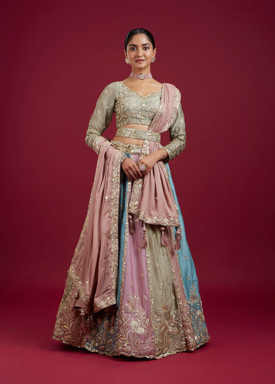 Mohey Women Dusty Pink Radiance Lehenga