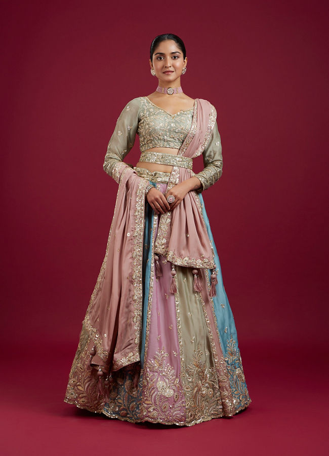 Mohey Women Dusty Pink Radiance Lehenga