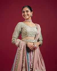 Mohey Women Dusty Pink Radiance Lehenga
