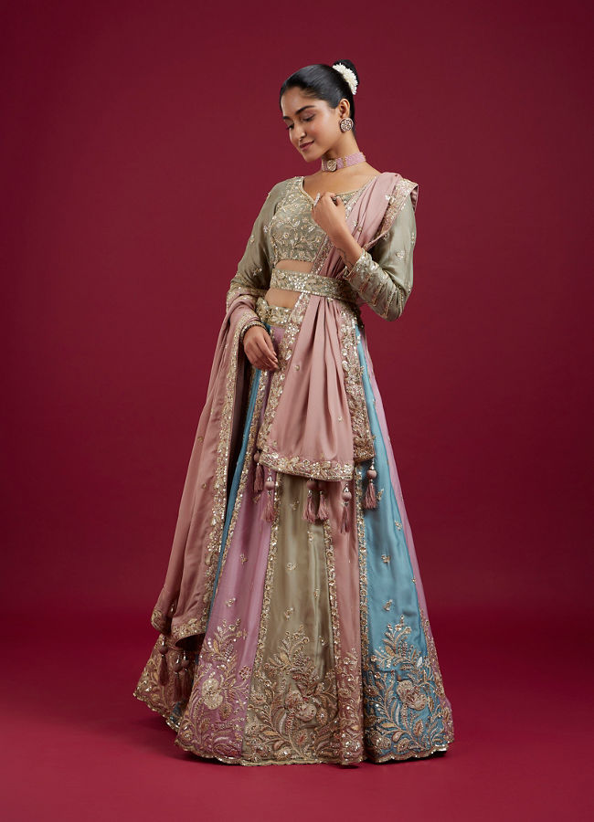 Mohey Women Dusty Pink Radiance Lehenga
