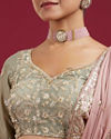 Mohey Women Dusty Pink Radiance Lehenga
