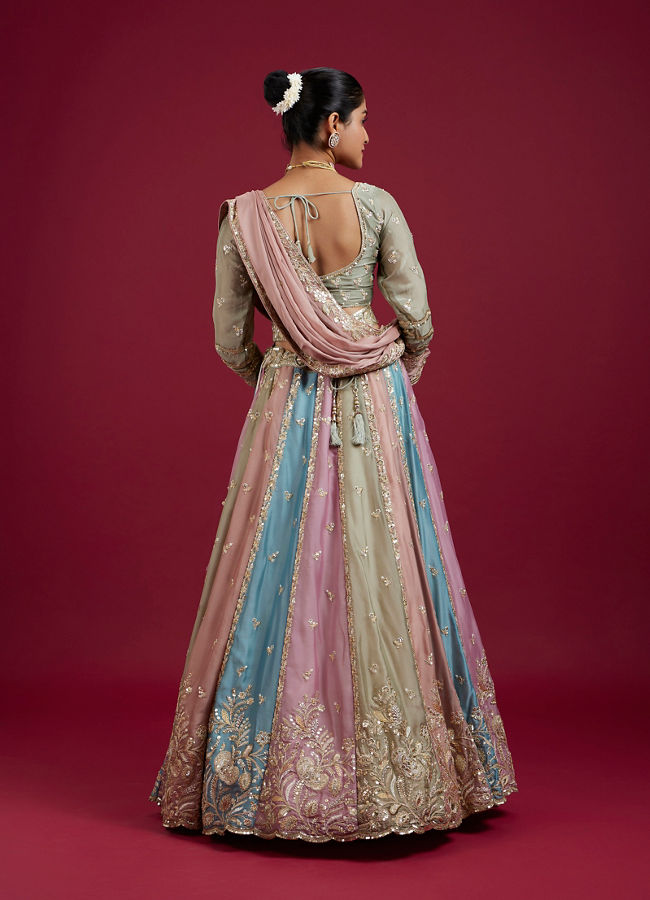 Mohey Women Dusty Pink Radiance Lehenga