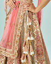 Mohey Women Cream Dream Enrichment Bridal Lehenga