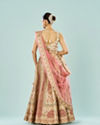 Mohey Women Cream Dream Enrichment Bridal Lehenga