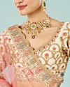 Mohey Women Enchanting Cream Bridal Lehenga