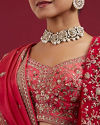 Mohey Women Gajree Pink Fantasy Lehenga