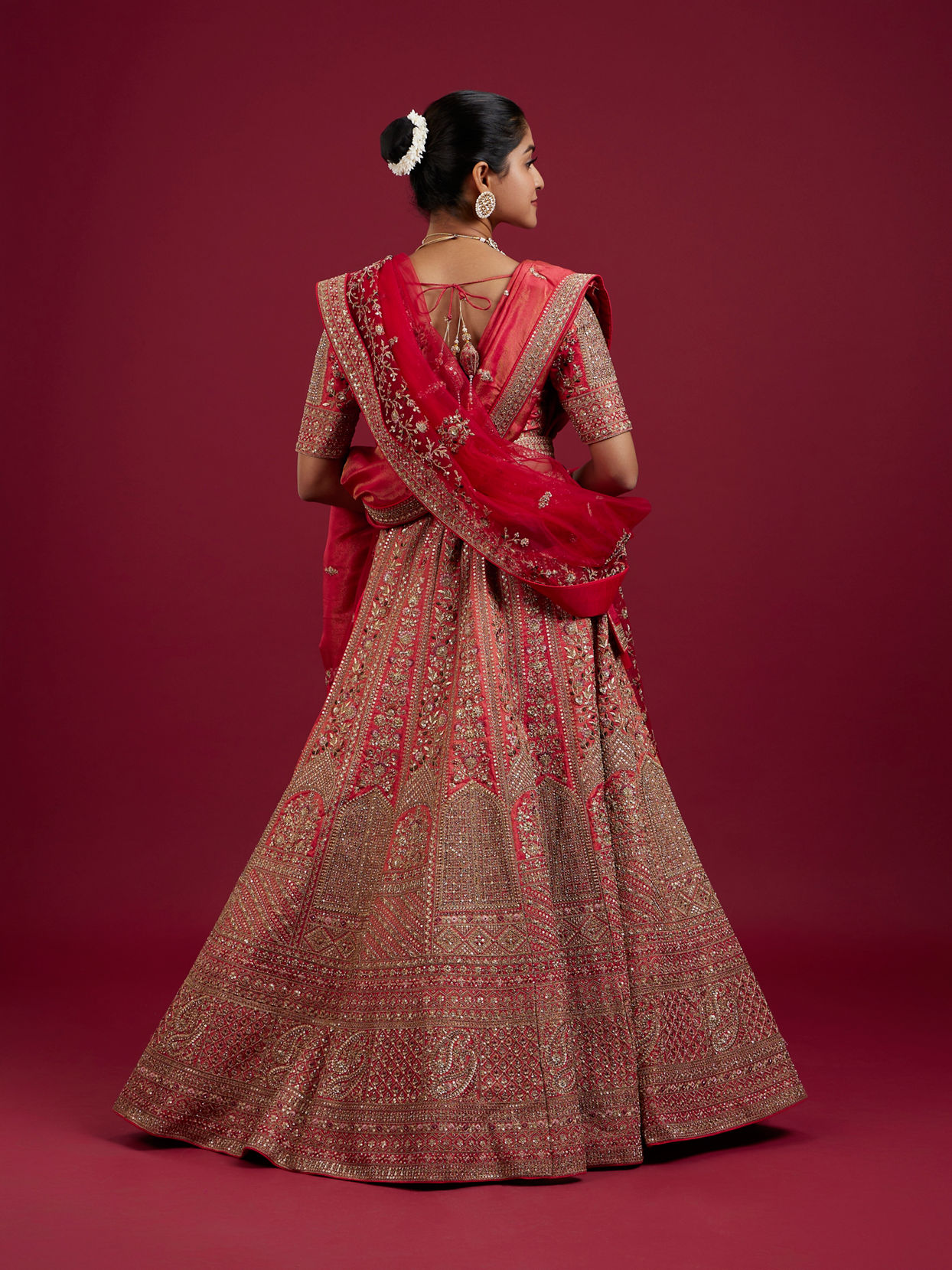 Mohey Women Gajree Pink Fantasy Lehenga