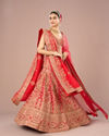 Mohey Women Red Radiance Lehenga Ensemble