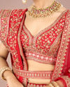 Mohey Women Red Radiance Lehenga Ensemble