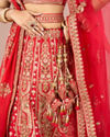 Mohey Women Red Radiance Lehenga Ensemble