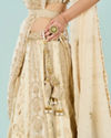 Mohey Women Ethereal Cream Bridal Lehenga