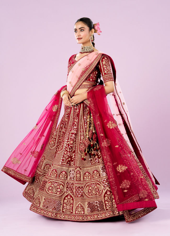 Mohey Women Radiant Rani Pink Lehenga